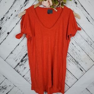 left of center Cold Shoulder Tee